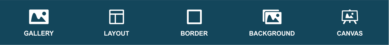 border tool featuring five border effects layout for user preference in cut and paste app